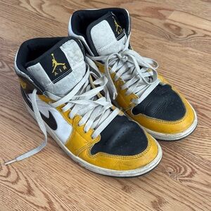 Nike Air Jordan 1 Mid Yellow Ochre Men's Sneakers